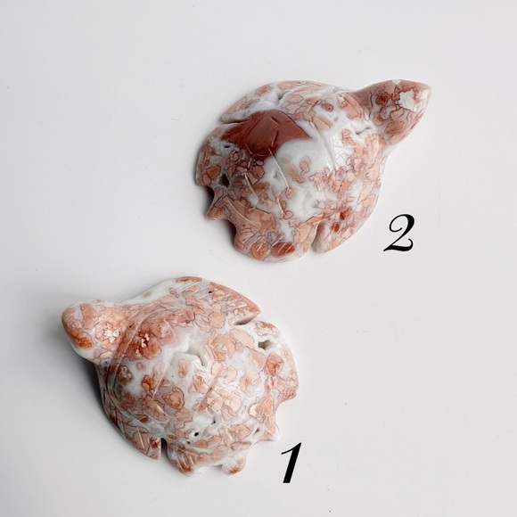 Small Hand Carved Cotton Candy Turtles Totem Spirit Animal - Picture 3 of 7